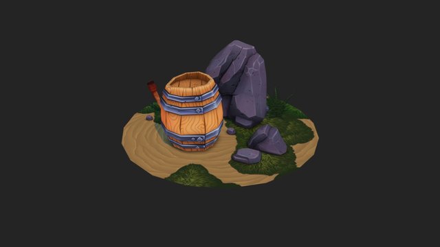 Purple Rock 3D Model