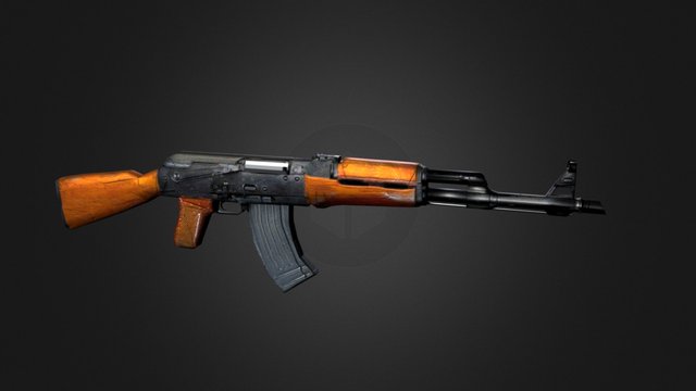 AK-47 Model+Animation 3D Model