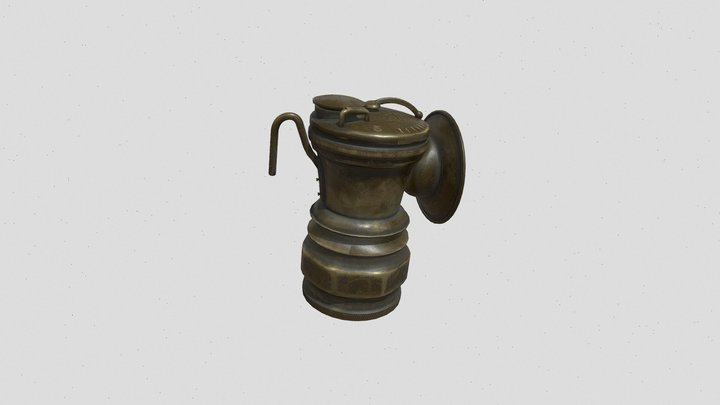 Carbide Miners Lamp 3D Model