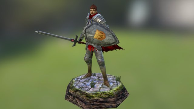 Dragon Knight No Helmet 3D Model