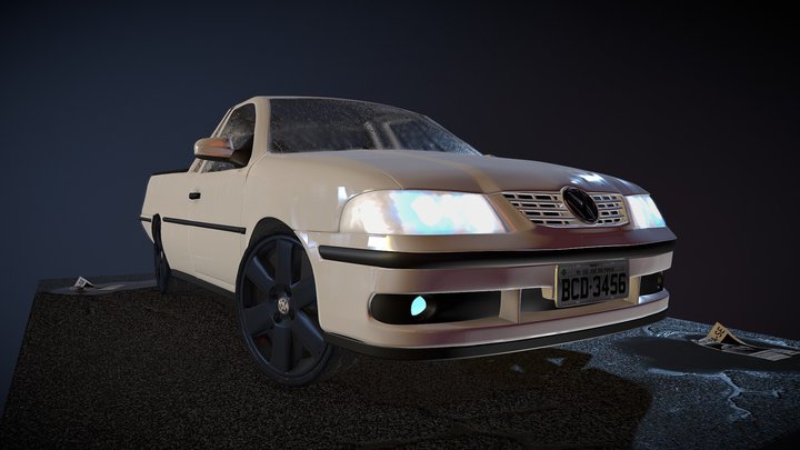 Volkswagen Saveiro Cross 2014 3D model - Download Vehicles on