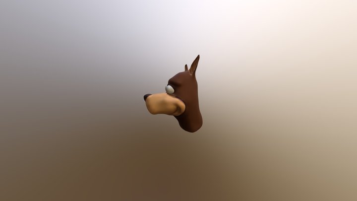 Dog Head 3D Model