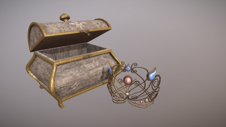 Silver Award Skills Canada - Crown and Case 3D Model