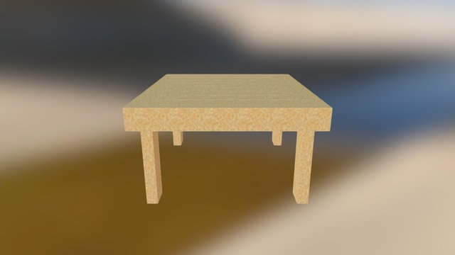 coffee table halflap with textures 3D Model