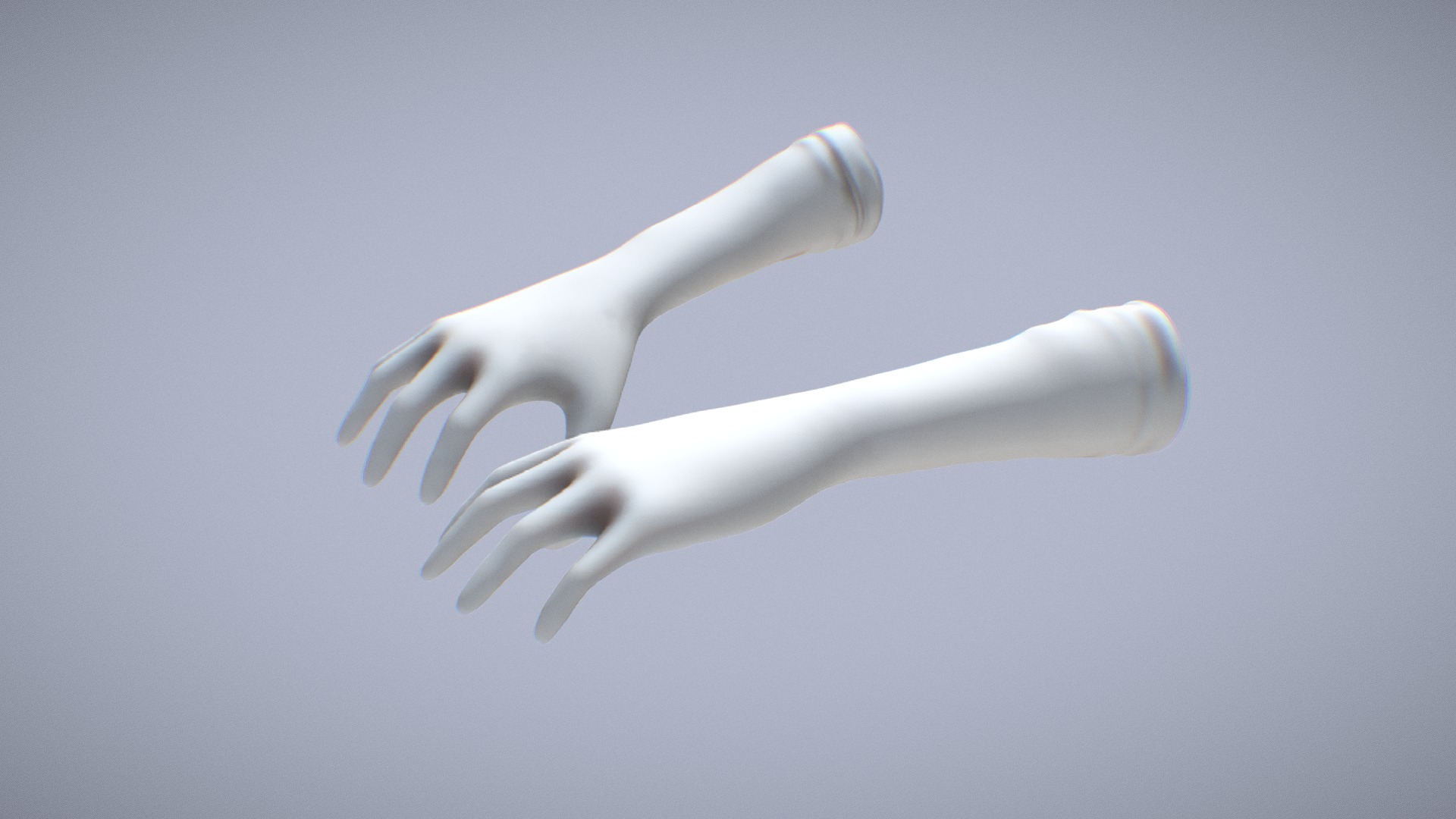 3D model Feminine Gloves - This is a 3D model of the Feminine Gloves. The 3D model is about a white plastic tube.