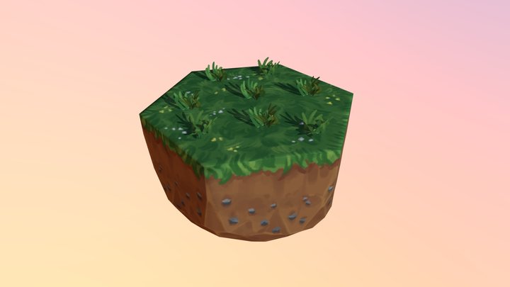 Evocus - Grass Terrain Tile 3D Model
