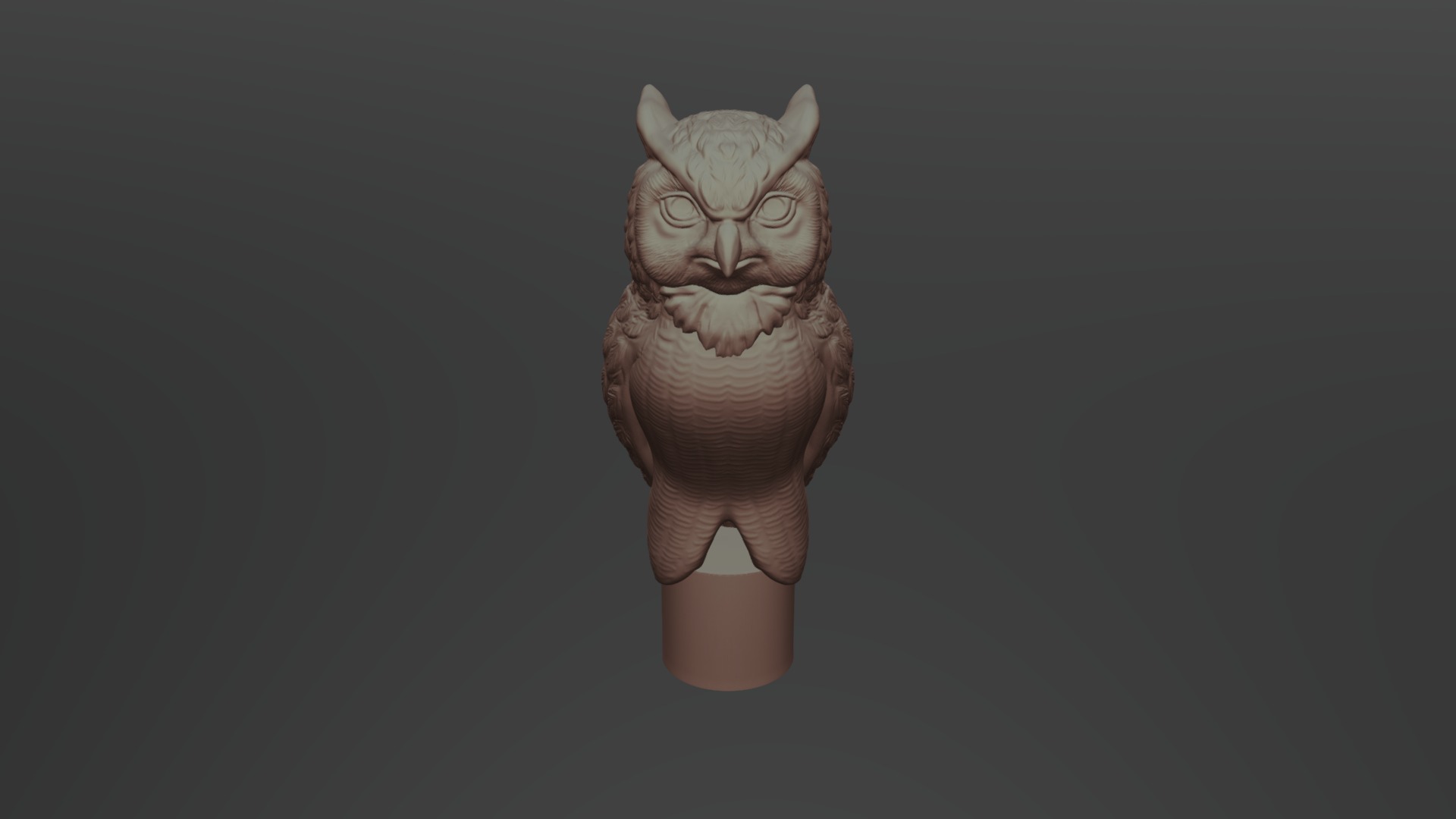 3D model OWL  sculpture Ready to Print - This is a 3D model of the OWL  sculpture Ready to Print. The 3D model is about a cat figurine of a cat.