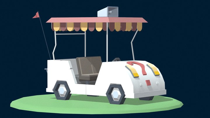 Golf Car - Gravity Falls 3D Model