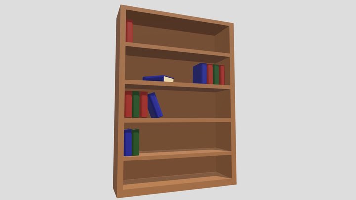 book shelf - Low Poly 3D Model