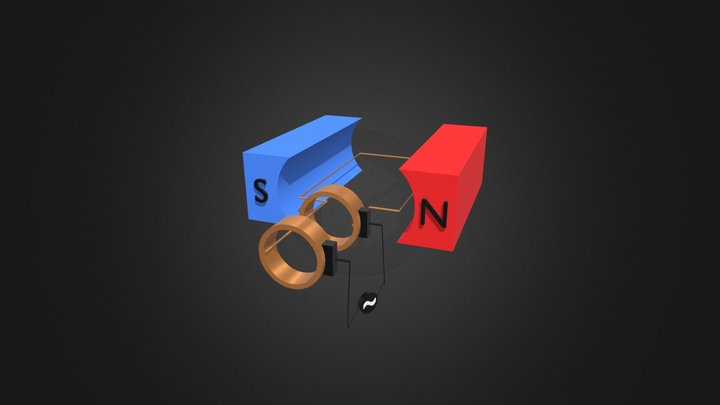 Simple AC Motor Design 3D Model