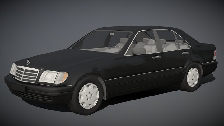1999 Mercedes benz S600 3D Model
