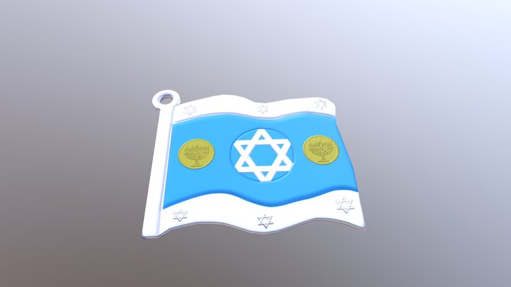Flag Keychain 3D Model
