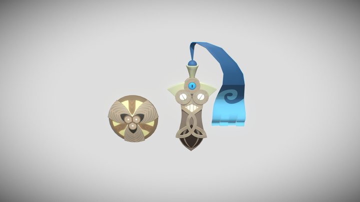 Final Sword And Shield 3D Model