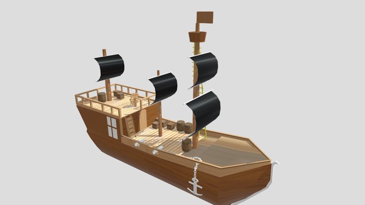 A pirate ship 3D Model