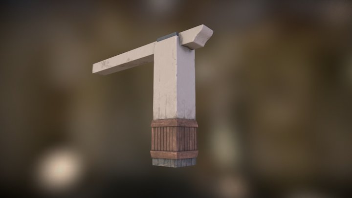 Service Desk Pillar 3D Model
