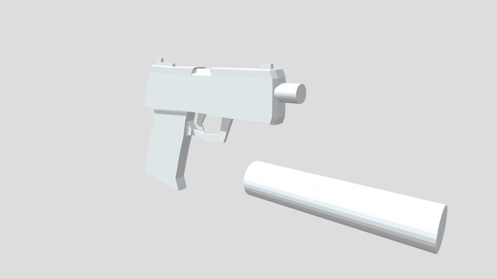 Realistic USP-S - Game-Ready Asset 3D Model