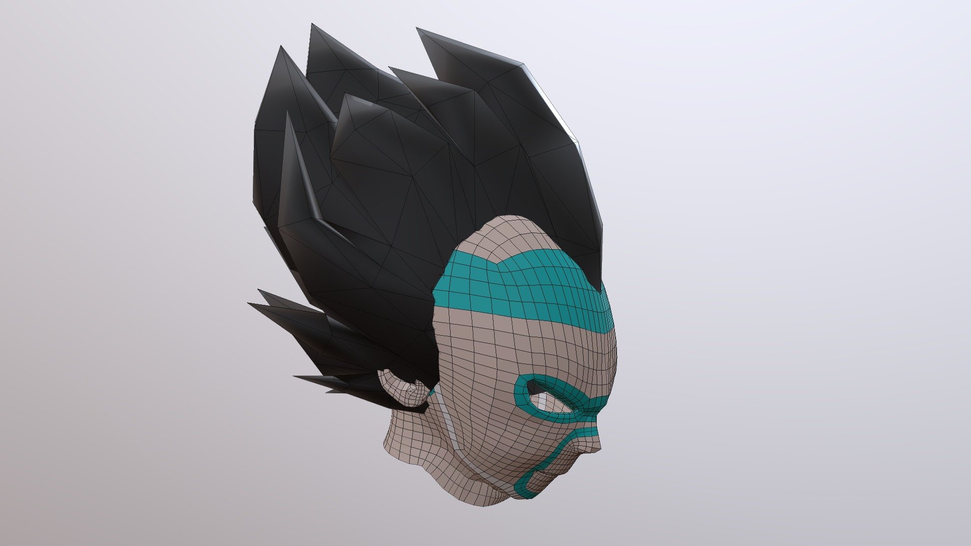 Vegeta head retopologia