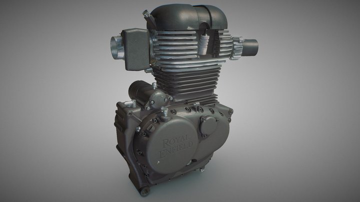 Royal Enfield Classic 350 Engine 3D Model
