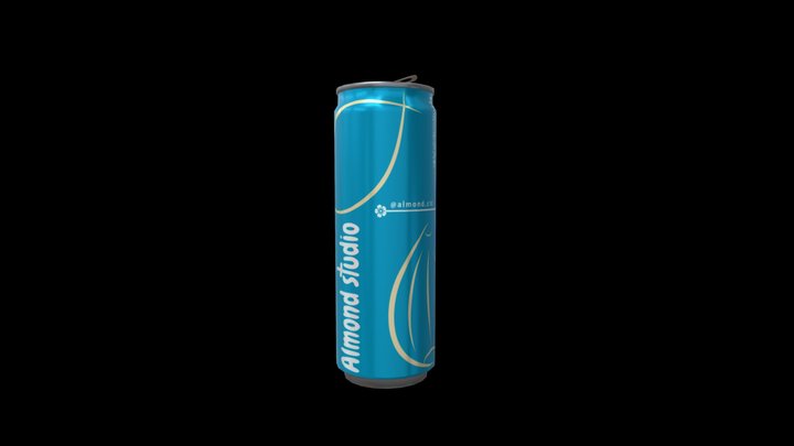 Custom thin soda can 3D Model
