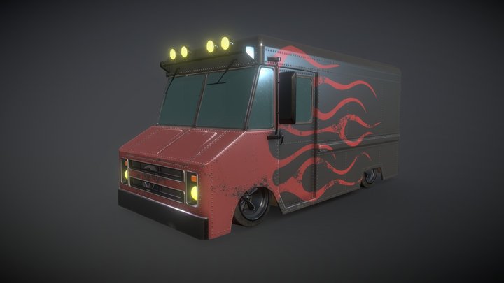 Step-Van Lowrider 3D Model