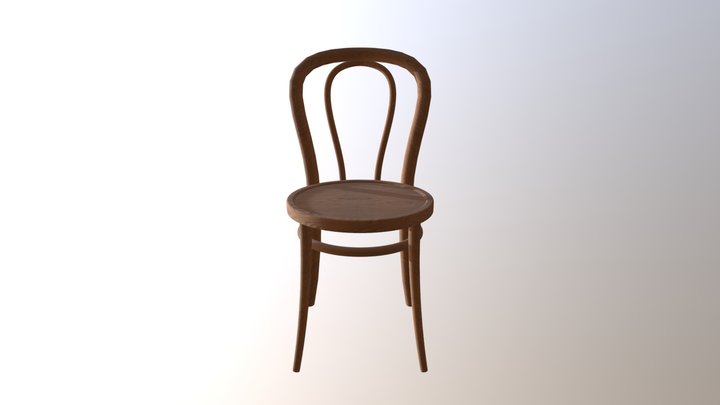 Wooden Chair 3D Model