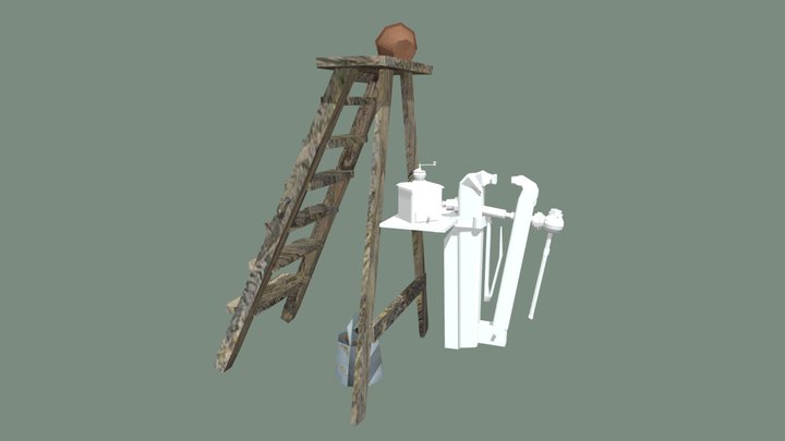 5 finished props 3D Model