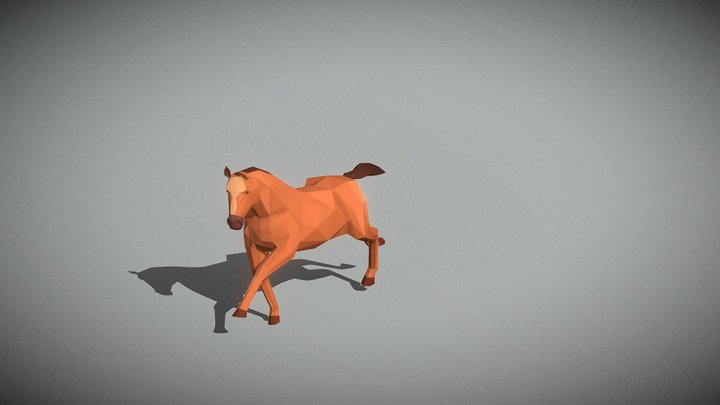 Horse Run 3D Model