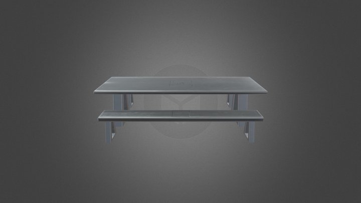 Sci-fi-ish Cafeteria Table 3D Model