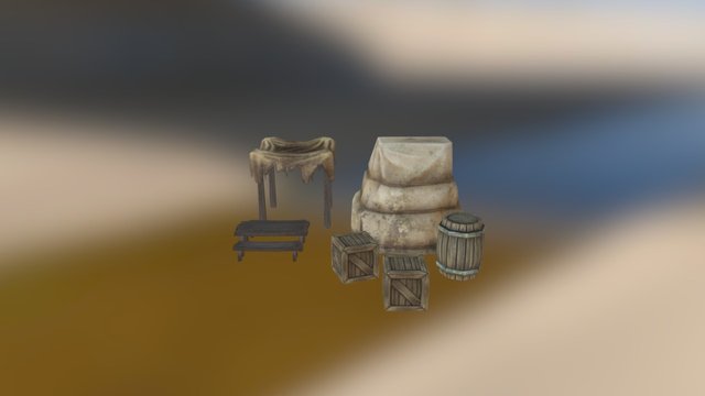 Wood props 3D Model