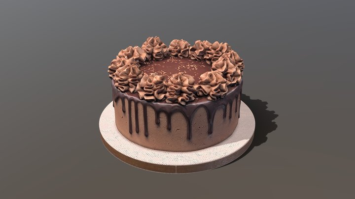 Chocolate Gateau 3D Model