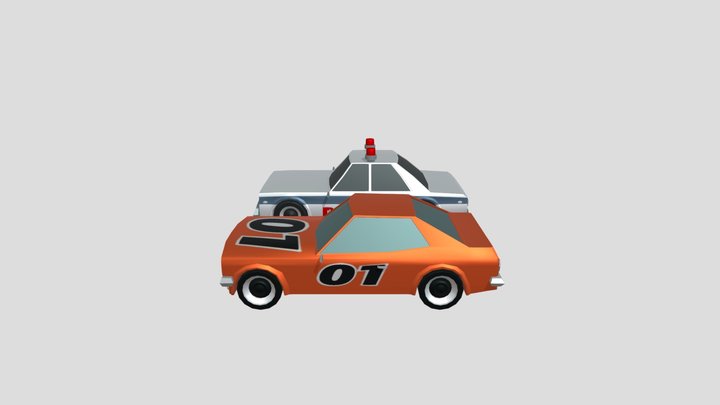 40-low-poly-cars-free Blender 3D Model