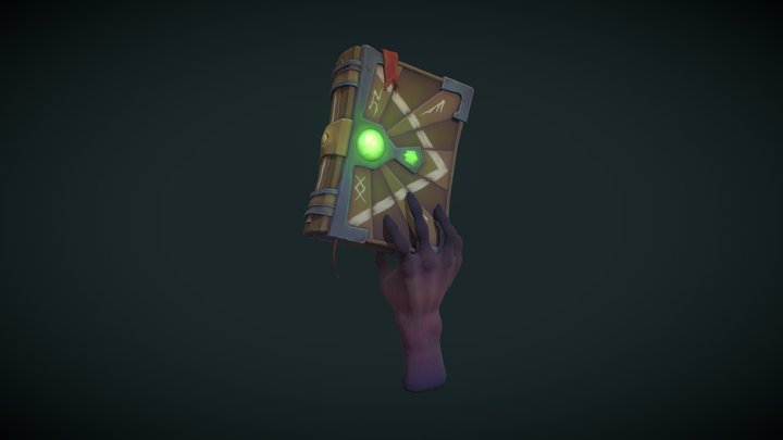 Crused Book 3D Model