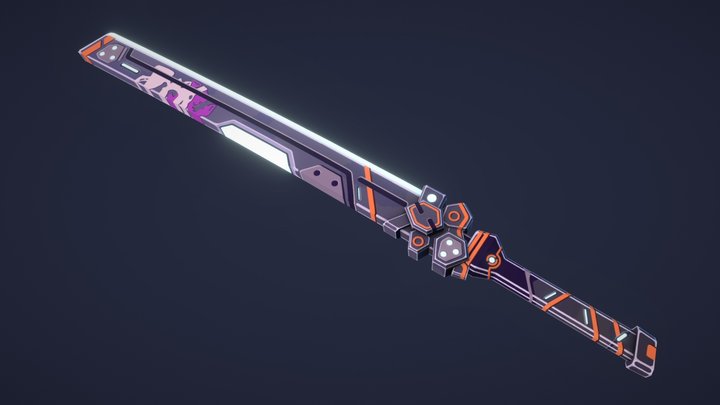 Katana Cyberpunk / Катана Киберпанк 3D Model