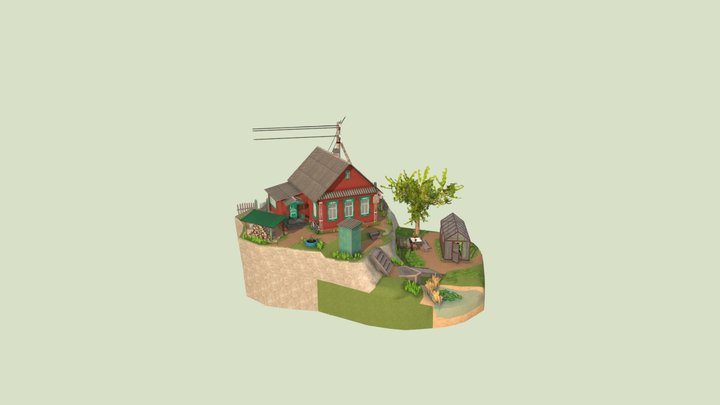 DAE Diorama - Grandma's House 3D Model