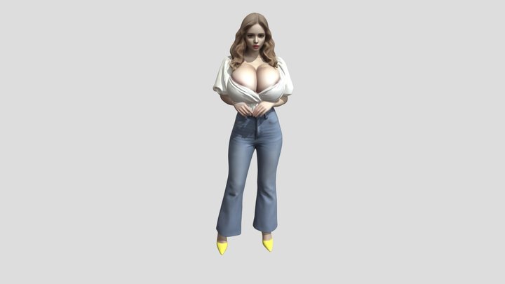 Confident in Denim 3D Model
