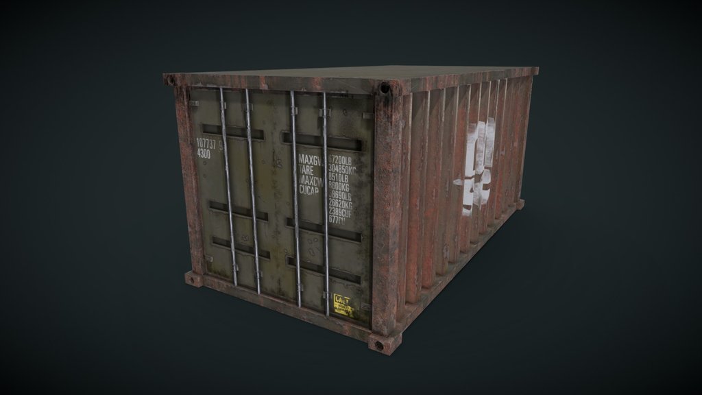Freight shipping container - Rusted