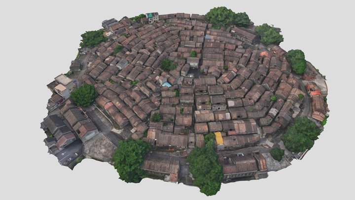 Licha Fengshui Village (Ba Gua Cun) 黎槎八卦村 3D Model