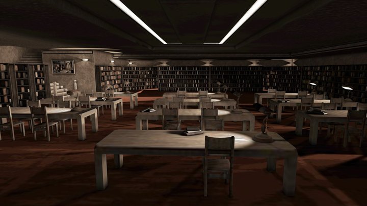 scene_library_Baked 3D Model