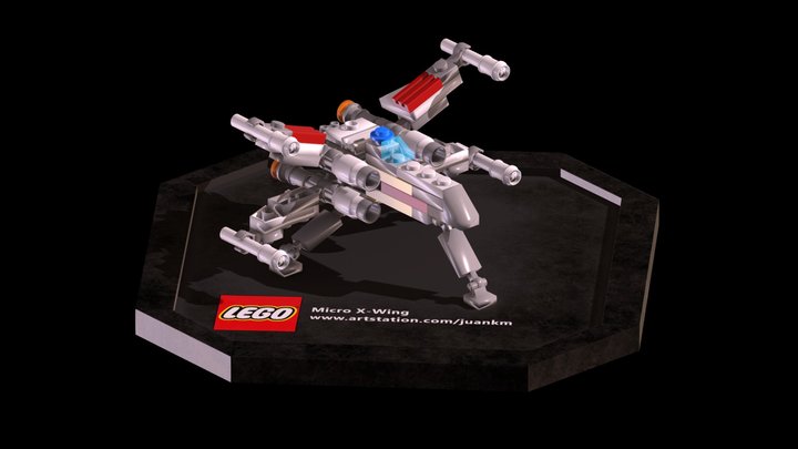 Micro Lego X-Wing 3D Model