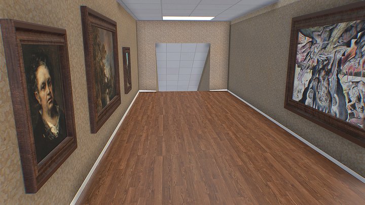 Painting Hallway (Kane's Backrooms) 3D Model