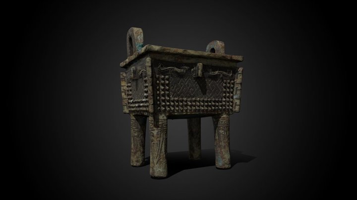 Low-poly Fangding food vessel – Kostenloses 3D-Modell STL