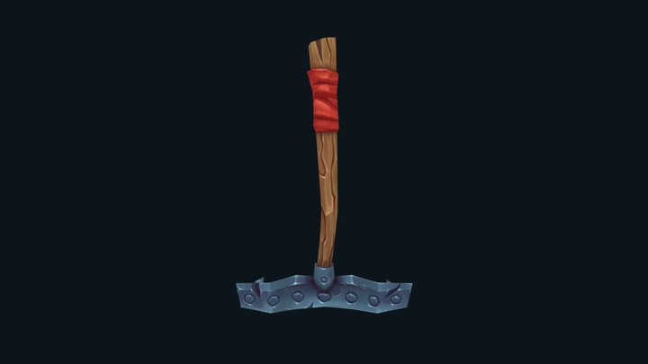 Stylized Rake 3D Model