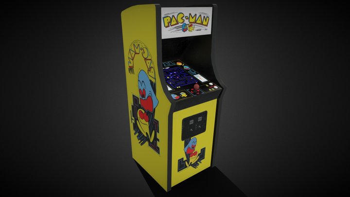 Midway's 1980 Pac-Man Arcade Machine 3D Model