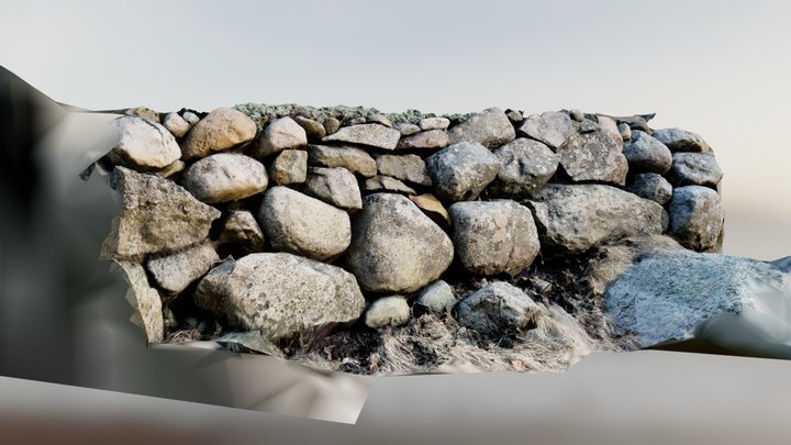 Stone fence 3D Model