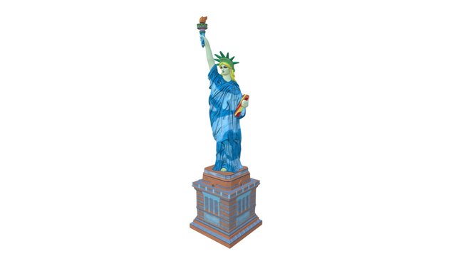 Statue of Libery 3D Print Colors 3D Model