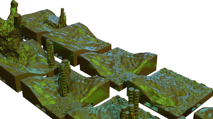 KS1 - Raised Mud Corners 3D Model