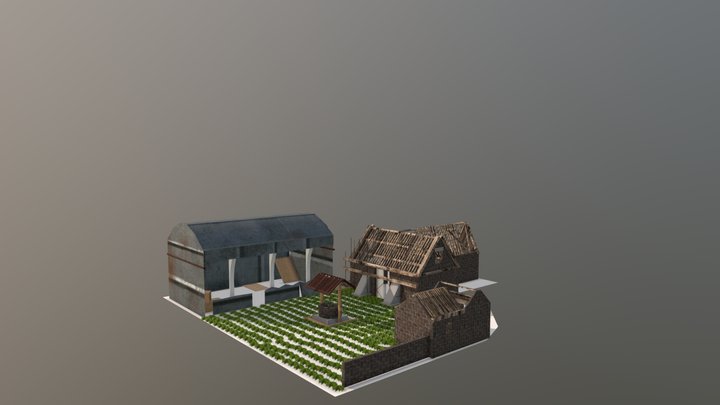 Farmyard Scene 3D Model