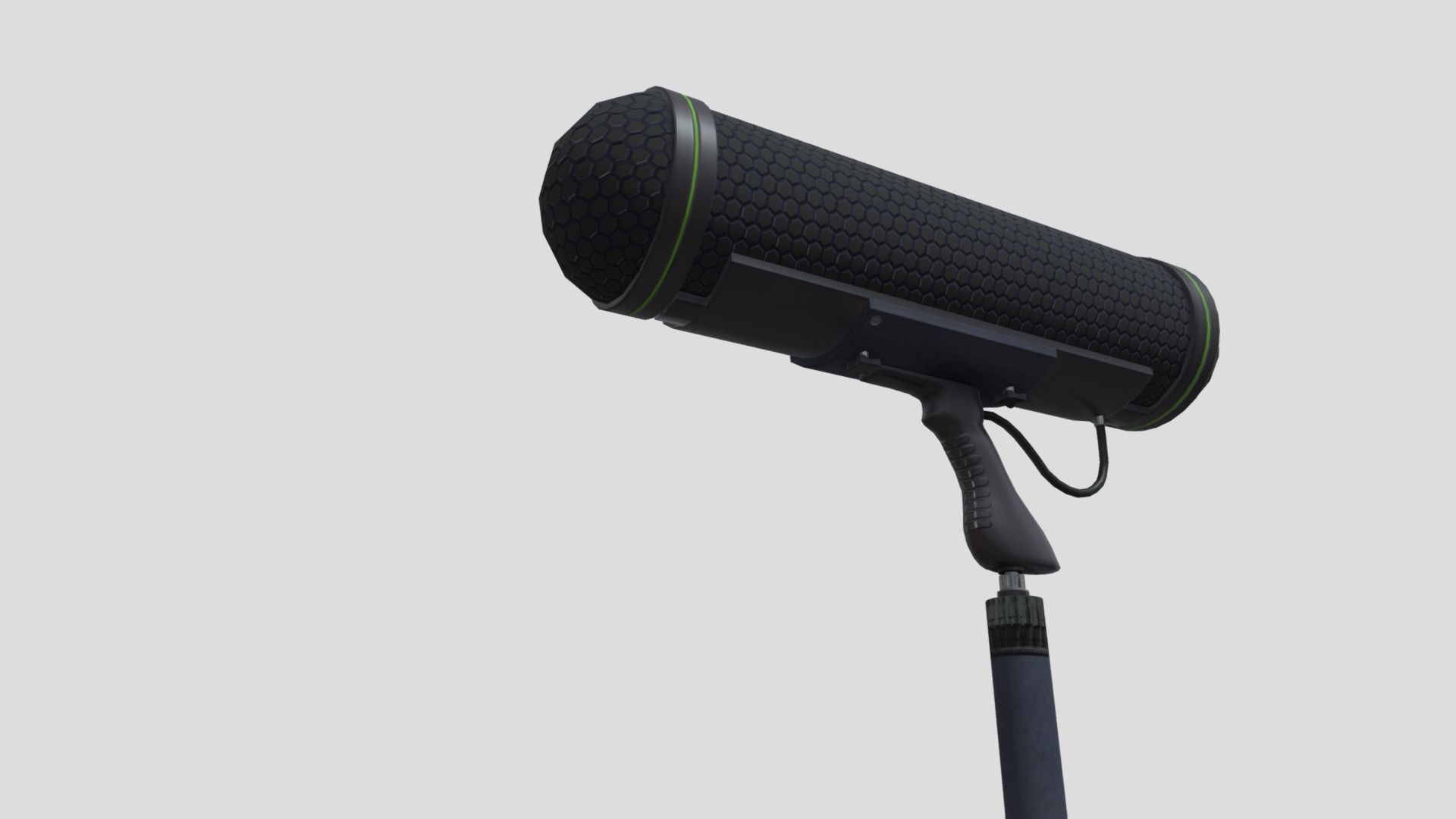 3D model Boom Mic - This is a 3D model of the Boom Mic. The 3D model is about a black and silver telescope.