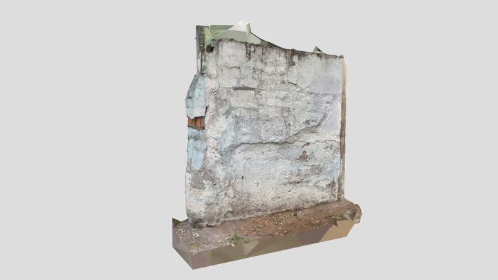 Concrete wall 3 3D Model