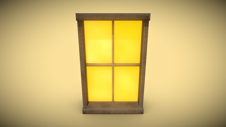Saloon Window 3D Model